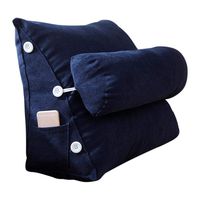 ditional Sofa Cushion Bed Pillow Back Long Pillow Wedge Bay Window Velvet Sofa Bed Office Chair Rest Cushion Neck Support Washable Zippered Soft Cover 17.72×9.84×19.69in