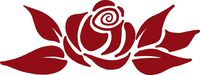 hBARSCI Rose Vinyl Decal - 5 Inches - for Cars, Trucks, Windows, Laptops, Tablets, Outdoor-Grade 2.5mil Thick Vinyl - Dark Red
