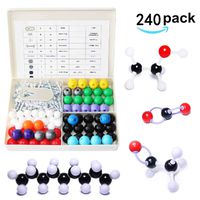 LINKTOR Chemistry Molecular Model Kit, Student or Teacher Set for Organic and Inorganic Chemistry Learning, Motivate Enthusiasm for Learning and Raising Space Imagination (240 Pack)