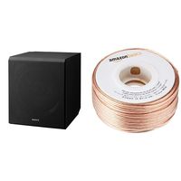 Sony SACS9 10-Inch Active Subwoofer & AmazonBasics SW100ft  16-Gauge Speaker Wire - 100 Feet