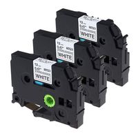 Airmall Compatible Label Tape Replacement for Extra Strength Label Tape, for TZ-S231 TZe-S 231, 1/2 inch x 26.2ft, to use with P-Touch Label Maker PT-D210 PT-H110 PT-D400AD PT-P900W (12mm X 8m) 3 Pack