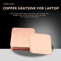 10pcs Pure Copper Brass Heatsink Shim Thermal Pad Barrier for Laptop Graphics Card 15x15mm Fast Thermal Dissipation