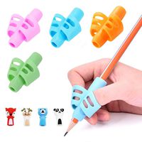 Pencil Grips - BUSHIBU Children Pen Writing Aid Grip Set Posture Correction Tool for Kids Preschoolers Children,Hollow Ventilation Colorful(Pack of 4)
