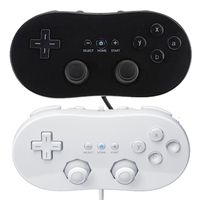 Reiso Controller for Wii,Classic Console Gampad Gaming Pad Joypad Pro for Nintendo Wii (2 Pack Black and White)