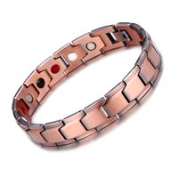 Mens 99.95% Pure Copper Magnetic Therapy Bracelet with High Powered Magnets for Arthritis Pain Relief 3500 Gauss