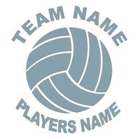 Wild Dingos LLC Sports Volleyball LRG 5x5 Custom Vinyl Decal Sticker Silver