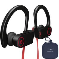 TOP Bluetooth Headphones, Best Wireless Earbuds IPX7 Waterproof Sports Earphones w/Mic HD Stereo Sweatproof in-Ear Earbuds Gym Running Workout 8 Hour Battery Noise Cancelling Headsets