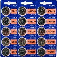 CR2025 Battery Lithium Coin Batteries (Pack of 15) by Sony