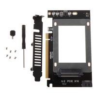 Mwergkou PCI-E Riser 3.0 4X X16 to U.2 SFF-8639 Adapter NVMe PCIe SSD PCI-e to U2 Card M.2 NGFF 2.5' SSD to PCI-EX16 Intel