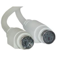 PS/2 Extension Cable, Keyboard/Mouse, PS/2 Male to PS/2 Female, MiniDin6 Male to MiniDin6 Female, 6 Conductor, Straight, 3 Foot