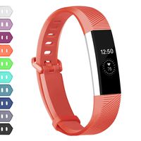 Wekin Replacement Bands Compatible with Fitbit Alta and Alta HR, Breathable Sport Silicone Wristbands Bracelet Strap with Secure Metal Buckle for Woman Men Small Large