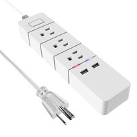 Hpory WiFi Smart Power Strip Socket, Voice Control with Alexa and Google Assistant, 3 Outlets & 2 USB Quick Charging Ports, Individual Control, Timing Function, 6-Foot Extension Cord