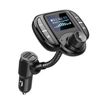 Bluetooth FM Transmitter,Wireless Radio Adapter Hands-Free Calling Car Kit QC3.0 and Smart Dual USB Port W 1.7" Display, Support USB Driv
