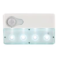 4-LED Stick-on Auto Infrared PIR Light, Abestbox [4 LEDs] Super Thin [USB wire recharge - Battery Operated] Stick-on Mini Auto Sensor Motion Detector LED Light White