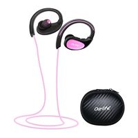 Wireless Headphones IPX5 Waterproof 8H Playtime Bluetooth Headphones with Built-in Microphone (Pink)