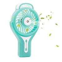 TianNorth Misting Fan Mini USB Handheld Humidifier Mist Water Spray Air Condictioning Moisturizing Fan Portable Face Spray Mist Humidifier (Blue)