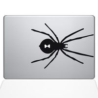 The Decal Guru Black Widow Spider MacBook Decal Vinyl Sticker - 13" MacBook Pro (2016 & Newer) - Black (1280-MAC-13X-BLA)