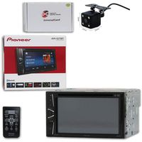 Pioneer AVH-G215BT Car Audio Double Din 2DIN 6.2 Touchscreen DVD MP3 CD Stereo Built-in Bluetooth with DiscountCentralOnline SQC09 Waterproof Nightvision Back-up Camera