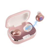 Wireless Earbuds Touch Control V5.0 True Wireless Bluetooth Earbuds, Latest Leather Wireless Charging,Waterproof TWS Stereo Headphones in-Ear Built-in Mic Headset Sound with Deep Bass (Rose Gold)