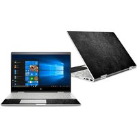 MightySkins Skin Compatible with HP Envy x360 Convertible 15" (2018) - Black Leather | Protective, Durable, and Unique Vinyl Decal wrap Cover | Easy to Apply, Remove | Made in The USA