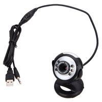 ttnight 0.5MP 6 LED USB Webcam Camera with Mic for Desktop Skype PC Laptop Computer