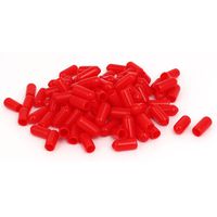 uxcell 6mm Inner Dia Rubber Insulated End Cap Screw Thread Protector Cover Red 100pcs