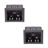 uxcell Panel Mount Plug Adapter AC 250V 16A C20 3 Pins IEC Inlet Plug Power Connector Socket Staight Pack of 2