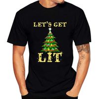 HebeTop Short Sleeve Christmas Shirts for Men Merry and Bright Shirt Letter Print Christmas Graphic Tee Shirts Tops