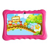 Kids Edition Tablet,7" HD Display,Android 4.4 WiFi Tablet,Dual Camera 1.2Ghz Bluetooth Wi-Fi Bonus Items with Silicone Gel Case Cover,Quad Core Processor and Expandable Memory Slot,Support G-Sensor