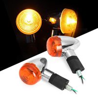 OXMART Motorcycle Rear Turn Signals 2pcs for Honda Shadow Turn Signal Light Bullet Front Blinker Amber Turn Signals Universal Fit for Suzuki Kawasaki Yamaha Harley