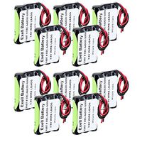 10pc Exell Custom 3.6V 800mAh NiMH AAA Pack with 6.0" 26AWG Open Wires