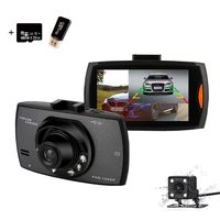 Dual Front and Rear Dash Cam, Samjat FHD 1080P 170° Wide Angle Backup Camera for Cars DVR Vehicle Dashboard Camera Recorder with 32GB SD Card 2.7" TFT Display G-Sensor Night Vision Loop Recording, Veh