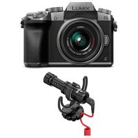 PANASONIC LUMIX G7 4K Mirrorless Camera (Silver) with Rode VideoMicro Compact On-Camera Microphone