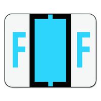 Smead BCCR Bar-Style Alphabetic Color-Coded Labels, Letter F, Blue, 500 Labels per Roll (67076)
