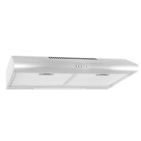 Cosmo 5MU30 30-in Under-Cabinet Range Hood 200-CFM | Ducted/ Ductless Convertible Top/ Rear Duct, Slim Kitchen Stove Vent with LED Light, 3 Speed Exhaust Fan, Reusable Filter ( Stainless Steel )