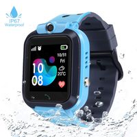 Kids GPS tracker Smart Watch Waterproof Smartwatch with Two-Way Call SOS Alarm Remote Camera Touch Screen Cell Phone Watch for Children Girls Boys Birthday Gift, Compatible with iSO Android (blue)