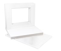 Golden State Art, Pack of 25, 11x14 White Picture Mat Full Set - Fit 8.5x11 Photo/Certificate - High Premier Acid Free Bevel Pre-Cut White Core Mattes - Includes 25 Backing Backer Board & Clear Bags