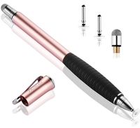 MEKO (2nd Generation) [2 in 1 Precision Series] Disc Stylus/Styli for iPhone7/7plus, iPad 4/ iPad mini and All Touch Screen Devices Bundle with 3 Replacement Tips (1Pcs,Rose Gold)