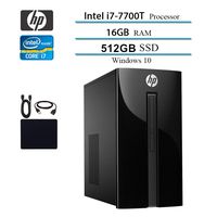 HP 2019 Premium Flagship Pavilion 460 Desktop Computer, Intel Quad-Core i7-7700T up to 3.8GHz, 16GB DDR4 SDRAM, 512GB SSD, DVD-Writer Bluetooth 4.2 Win 10 W/Accessories