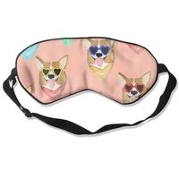 Lnrd Sleeping Mask Funny Dog Silk Eye Cover Adjustable Straps Blindfold