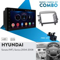 UGAR EX6 7" Android 6.0 Car Stereo Radio Plus 11-068 Fascia Kit for Hyundai Sonata (NF), Sonica 2004-2008