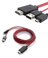 Foseal 6.5 ft Special Shape 11Pin Cord Micro USB to HDMI Cable 1080P HDTV Adapter for MHL-Functioned Samsung Galaxy S5 S4 S3 Note3 Only-Fit Specific Phone Models Stated in Ad Description Page