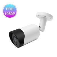 Akyta HD 1080P POE IP Security Camera Outdoor ONVIF Bullet POE Security Camera for Home Video Surveillance, One-Way Audio, Night Vision 65ft, H.256/H.264, IP66 Weatherproof (Bullet poe Camera)