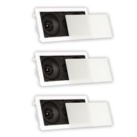 Theater Solutions LCR525 in Wall Speakers Compact Home Theater 3 Speaker Set