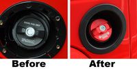 Highitem RED Aluminum Alloy inner Fuel Filler Cover Gas Tank Cap Trims For 2008-2018 Jeep Wrangler JK JL & Unlimited 2/4 Door