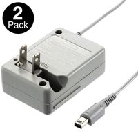 2 Pack AC Power Adapter Charger Cord Home Travel Charger Wall Plug Power Adapter (100-240 V) Compatible with Nintendo 2DS XL/ 2DS/ 3DS XL/ 3DS/ DSI XL/ DSI, Not Compatible with DS Lite