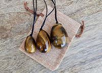 Galactikonsciousness Yellow Tiger Eye Stone Yoni Eggs Set Kegel Exercise Healing Crystal Natural Gemstone Reiki Meditation Yoga Pelvic Floor Massage Rock Bladder