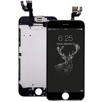 Pre-Assembled Screen Replacement for iPhone 6 Plus Black, LCD Display and Touch Screen Digitizer Replacement for A1522, A1524, A1593w/Facing Proximity Sensor, Ear Speaker, Front Camera and Repair Tool