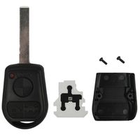qualitykeylessplus Replacement Remote Head Key 3 Button Case and Pad for BMW FCC ID LX8FZU No Notch Blade