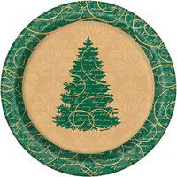 Elegant Christmas Dessert Plates, 8ct
